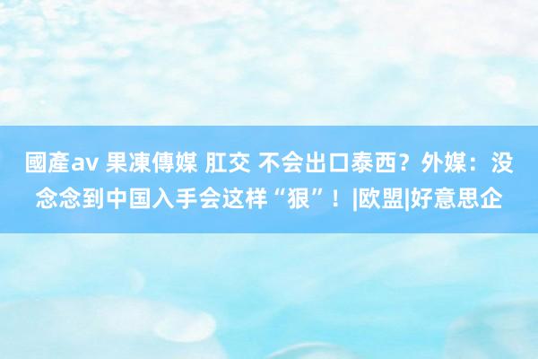 國產av 果凍傳媒 肛交 不会出口泰西？外媒：没念念到中国入手会这样“狠”！|欧盟|好意思企